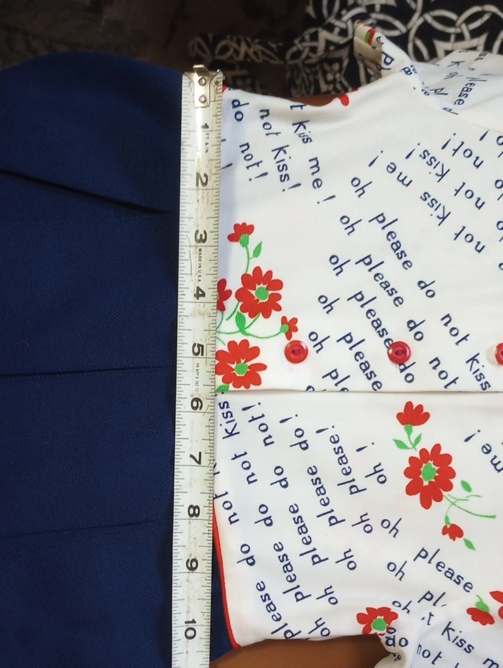 Sears Perma-Prest Floral Polyester Vintage Dress.   Please Do Not Kiss Me, Sz 5?
